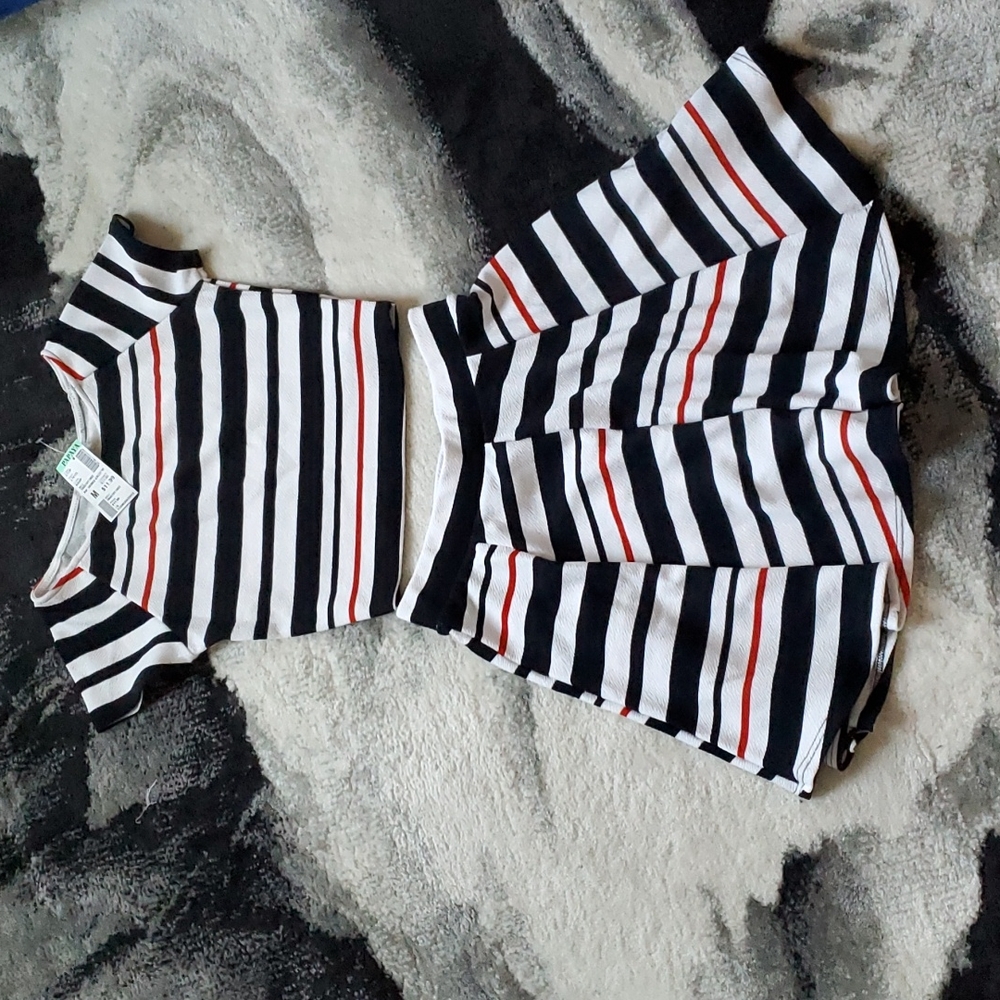 STRIPED SKIRT SET